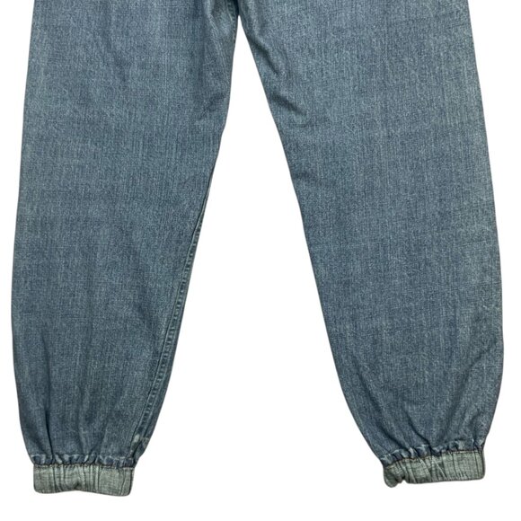 Rag And Bone Miramar Relaxed Jogger Pant S Glass Hill Blue Faux Jean - Picture 10 of 12